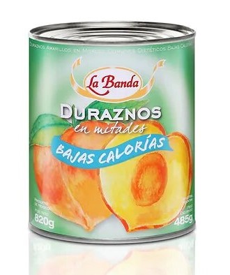 LA BANDA DURAZNOS x800g BAJAS CAL