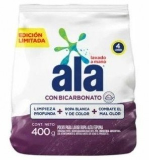 ALA JAB POLVO x400g LAV MANO C/BIC