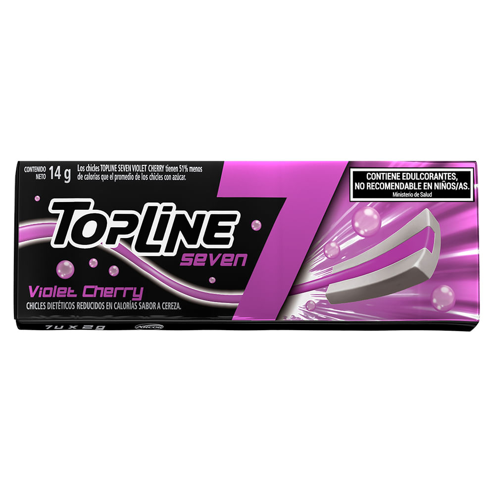 TOPLINE 7 CHICLE x1u VIOLET CHERRY