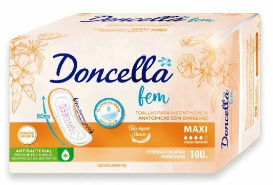 DONCELLA TOALLA INCONT x10u MAXI
