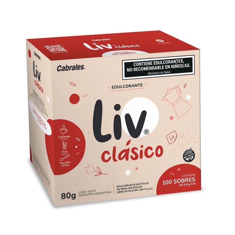 LIV EDULCORANTE SOBRE x100u CLASICO