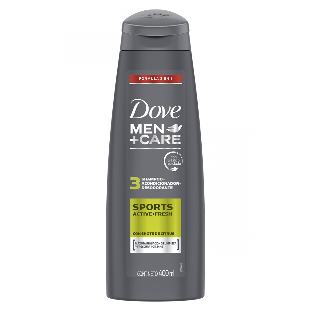 DOVE MEN SHA x400ml FUERZA EXT 2 EN 1