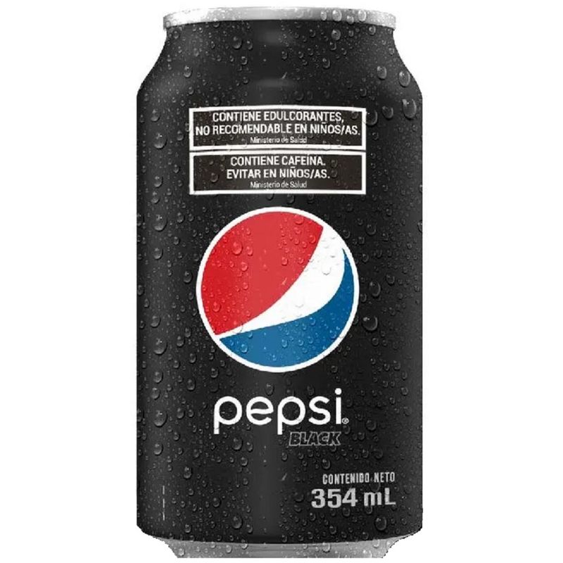 PEPSI GASEOSA x354ml LATA BLACK