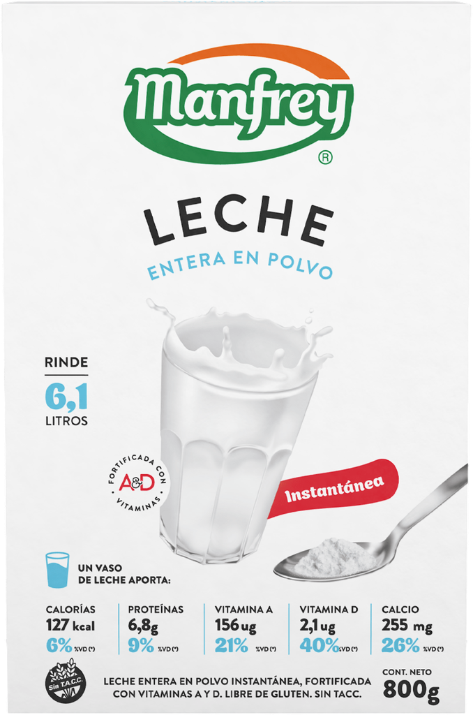 MANFREY LECHE POLVO x800g ENTERA
