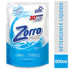 ZORRO JAB LIQUIDO x800ml DP BLUEPOWER