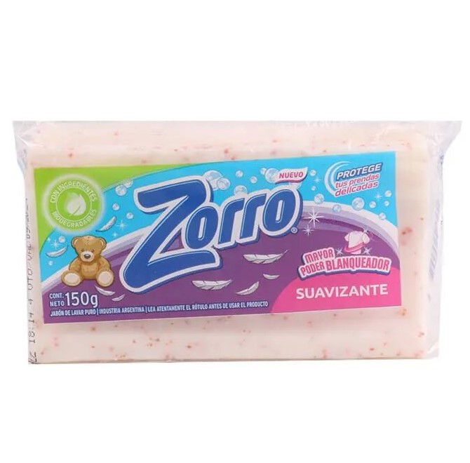 ZORRO JABON PAN x150g C/SUAVIZANTE