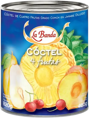 LA BANDA COCTEL 4 FRUTAS x800g
