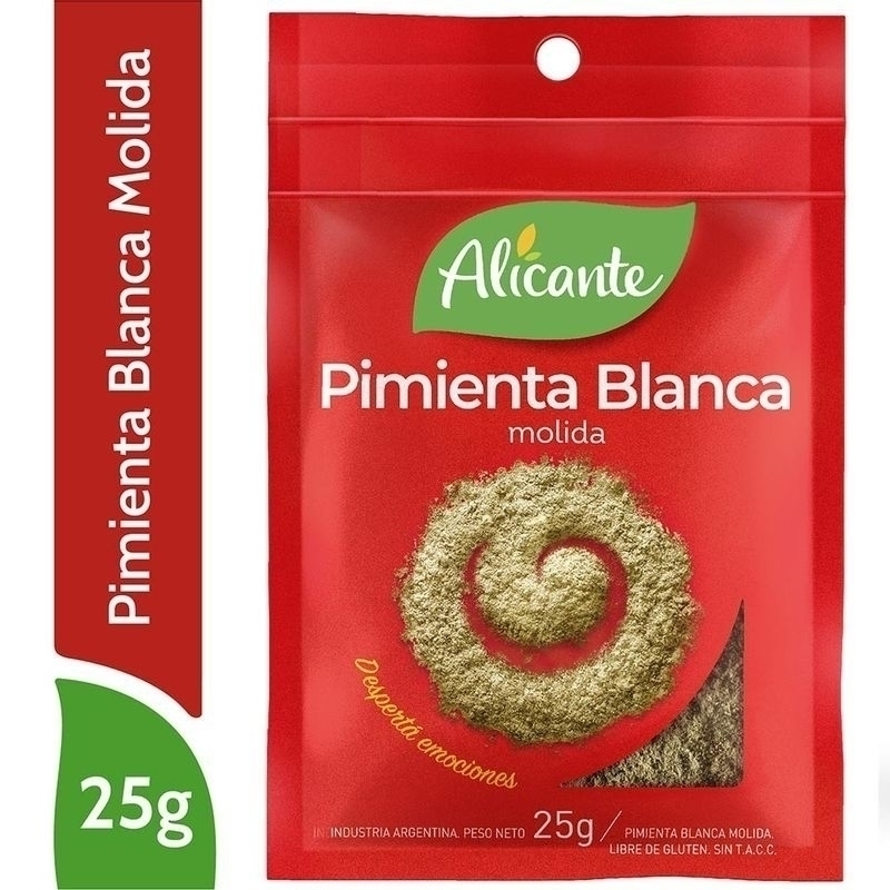 ALICANTE PIMIENTA BLANCA x25g MOLIDA
