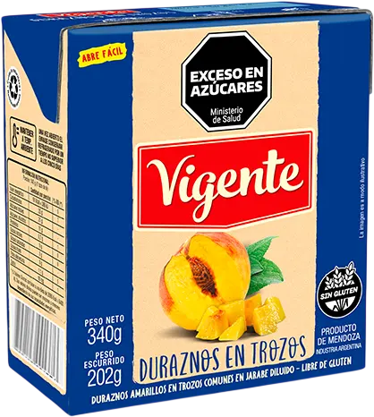 VIGENTE DURAZNO EN TROZOS x340g