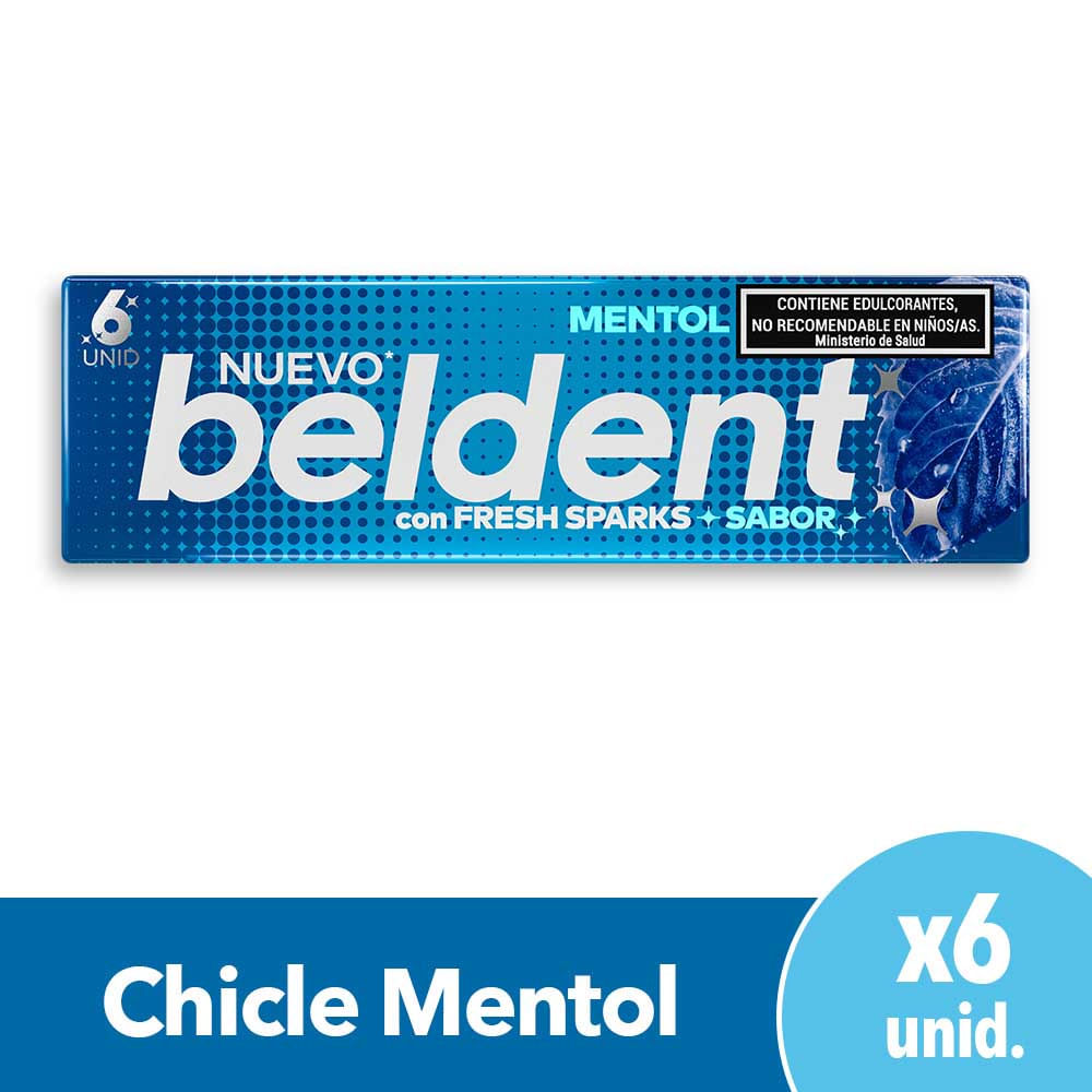 BELDENT CHICLE x1u MENTOL