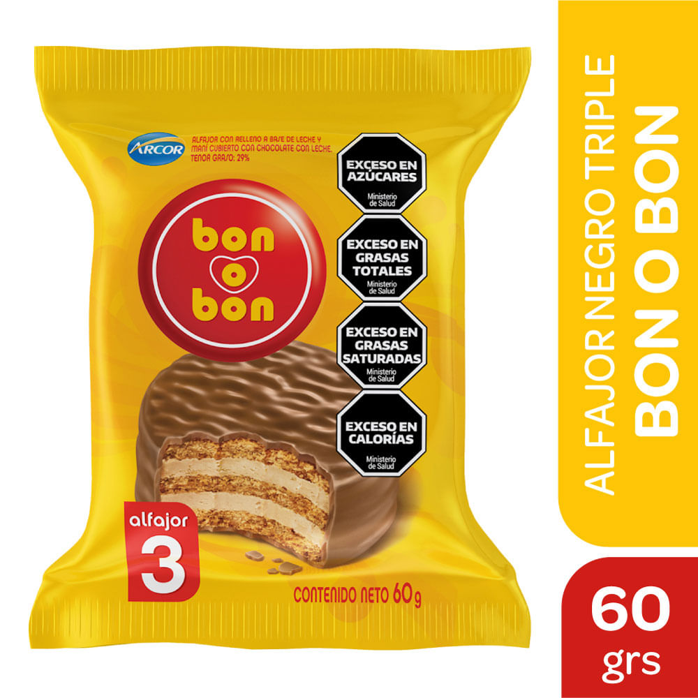BON O BON ALFAJOR TRIPLE x60g LECHE