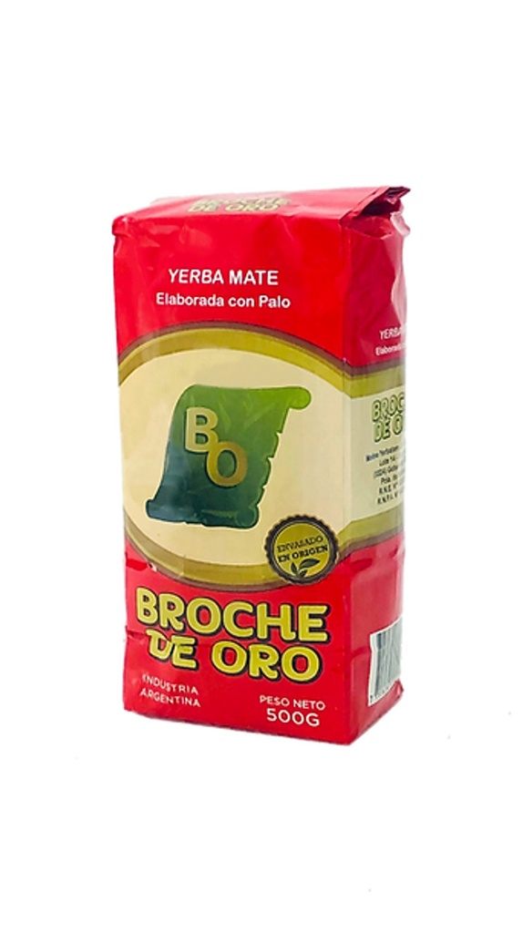 BROCHE DE ORO YERBA x1KG