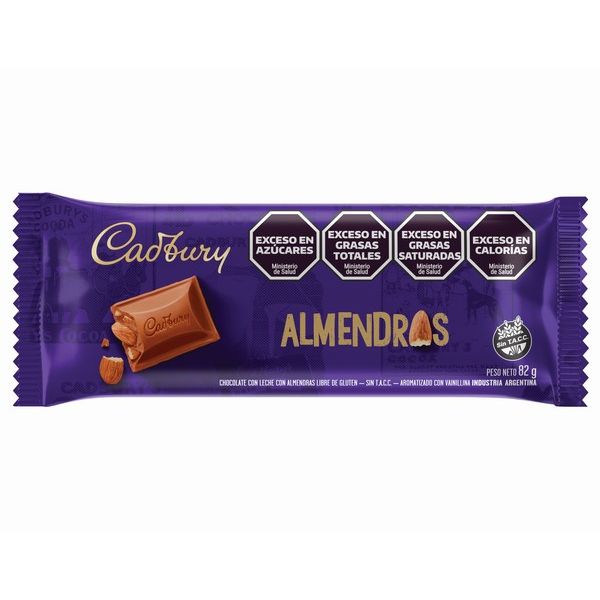 CADBURY CHOCOLATE x82g ALMENDRAS