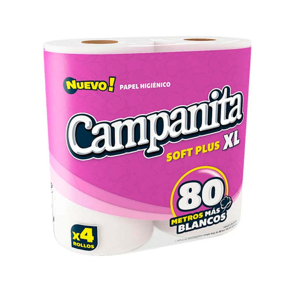 CAMPANITA PAPEL HIG 4x80m SOFT XL