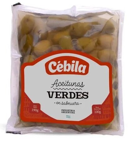 CEBILA ACEITUNA VERDE x190g SACHET