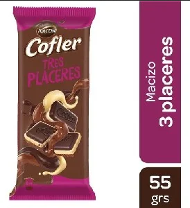 COFLER CHOCOLATE x55g TRES PLACERES