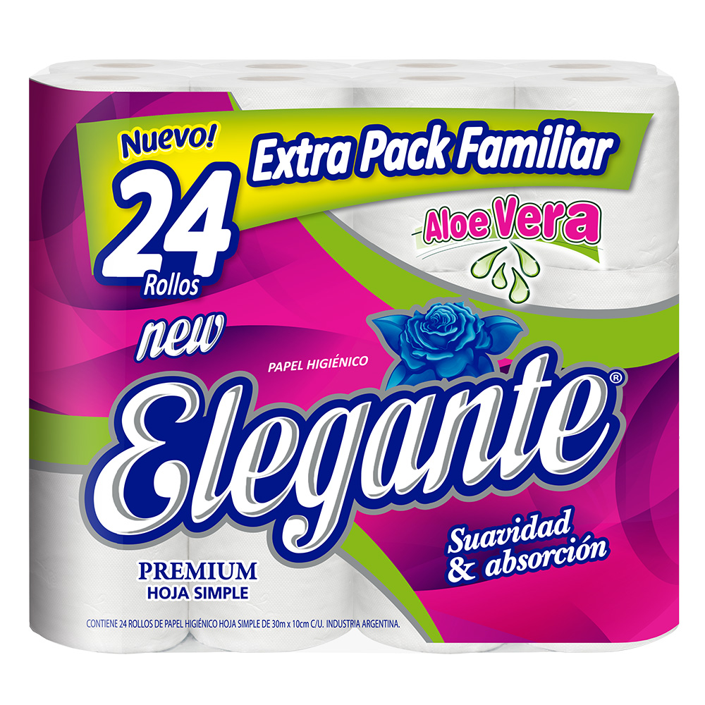 ELEGANTE PAPEL HIG 24x30m ALOE