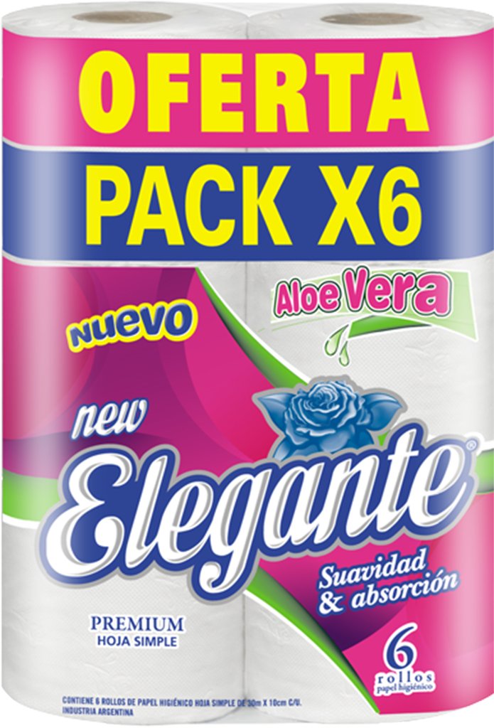ELEGANTE PAPEL HIG 6x30m ALOE