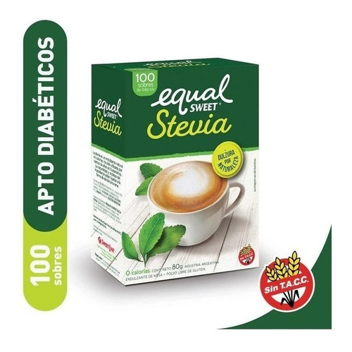 EQUALSWEET EDULCORANTE x100u SOBRES STEVIA
