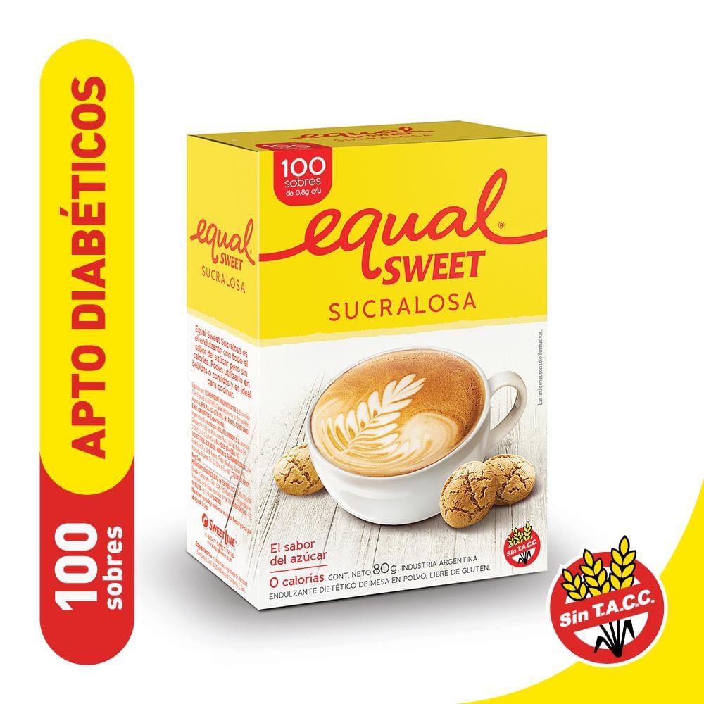 EQUALSWEET EDULCORANTE x100u SOBRES SUCRALOSA