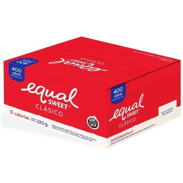 EQUALSWEET EDULCORANTE x400u SOBRES