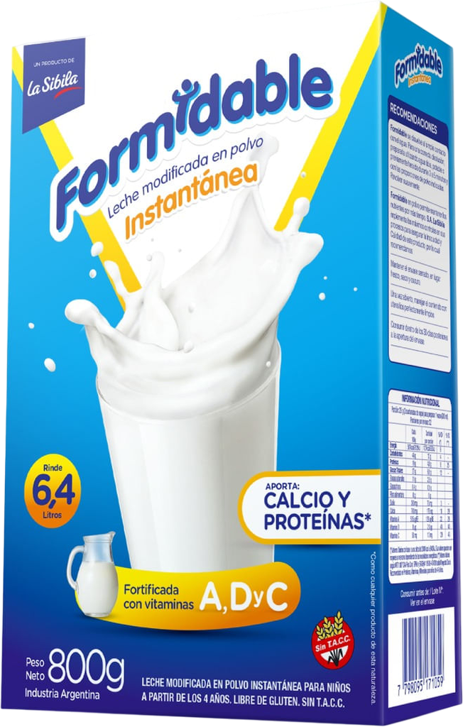 FORMIDABLE LECHE POLVO x800g