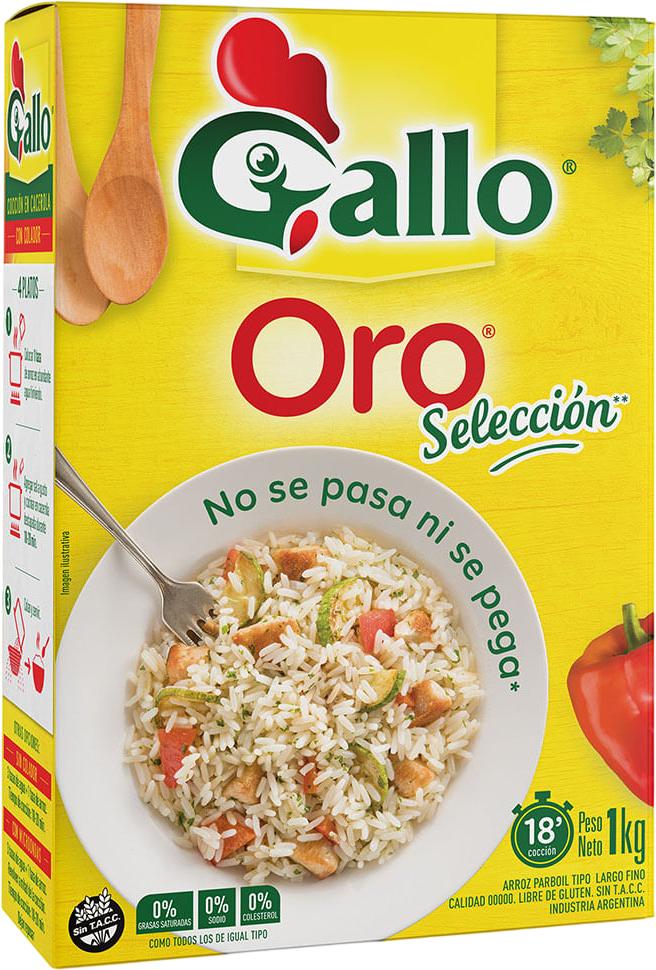 GALLO ARROZ x1KG ORO PARBOIL CAJA