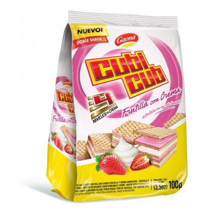 GAONA CUBICUB x100g FRUTILLA CREMA