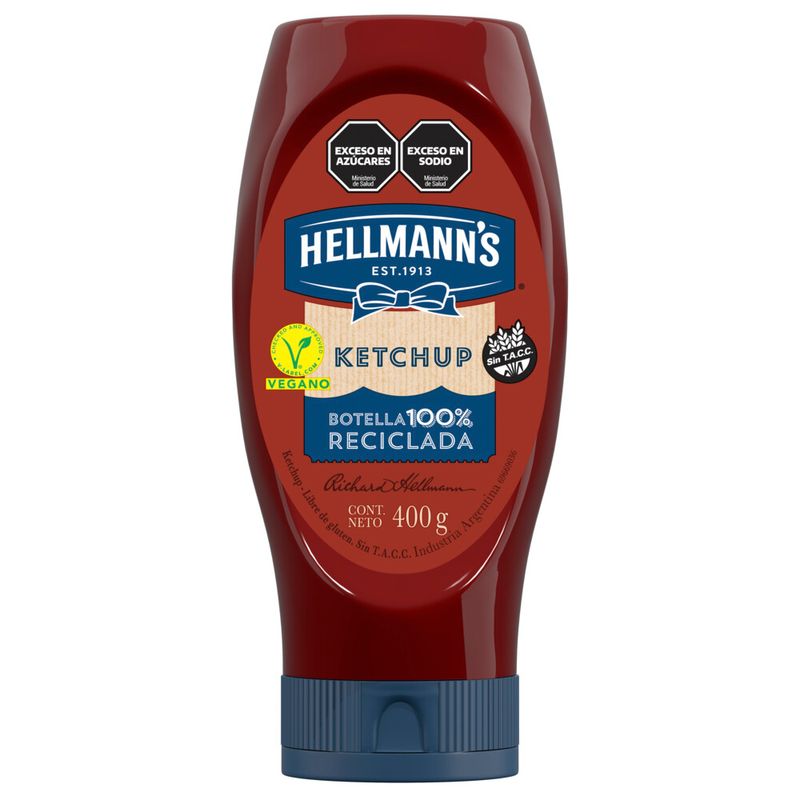 HELLMANNS KETCHUP x400g SQZ