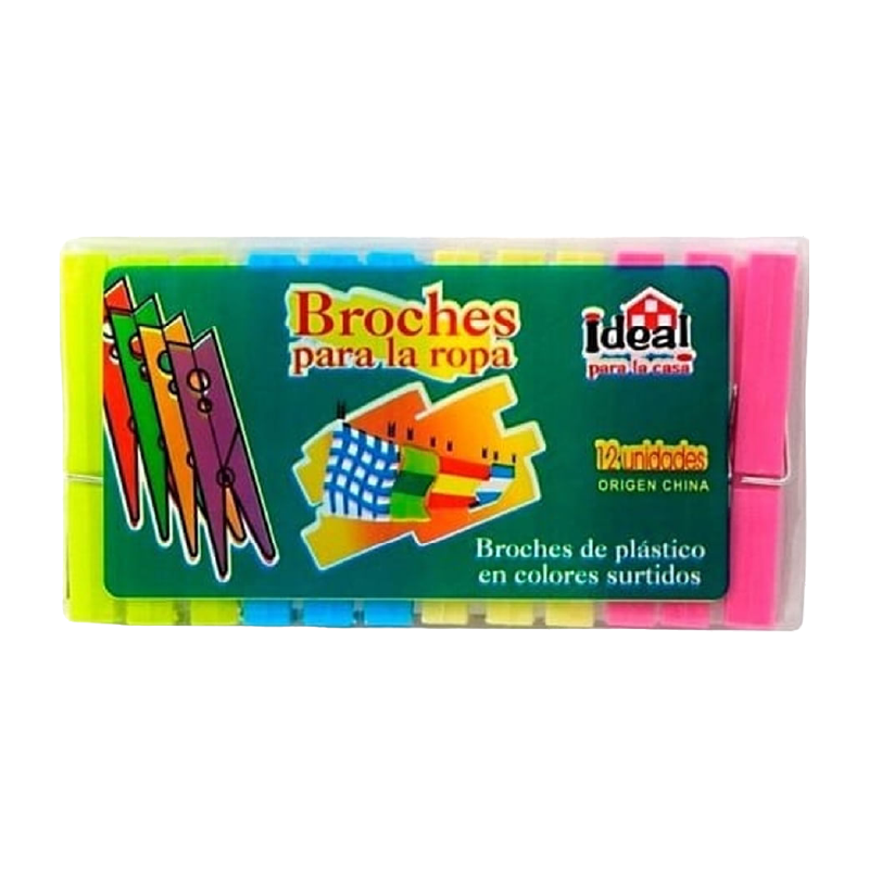 IDEAL BROCHE PLASTICO x12u