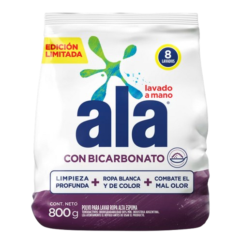 ALA JAB POLVO x800g LAV MANO C/BIC