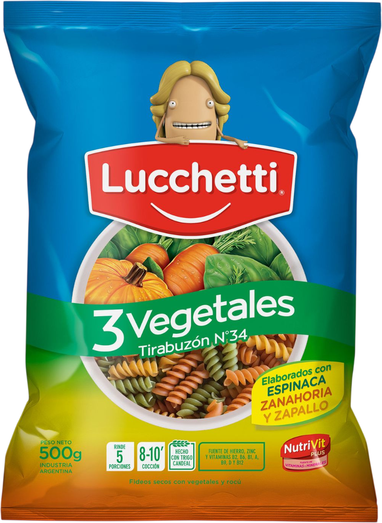 LUCCHETTI FIDEO x500g TIRABUZON N28 3-VEGT