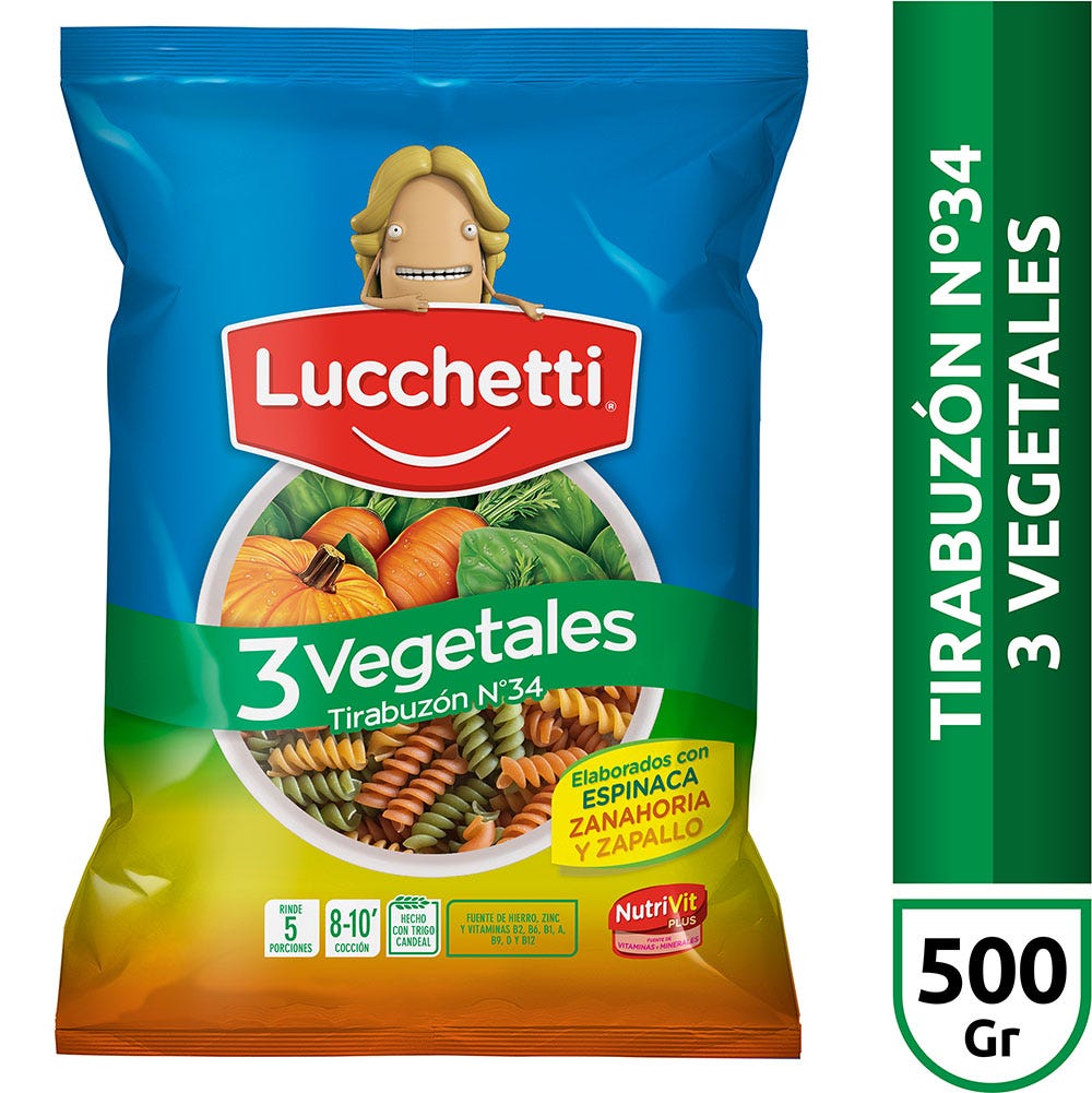 LUCCHETTI FIDEO x500g TIRABUZON N28 3-VEGT