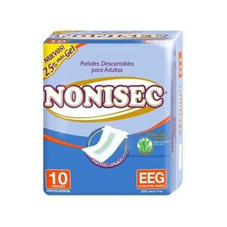 NONISEC PAÑAL P/ADULTO x10u XXG C/GEL