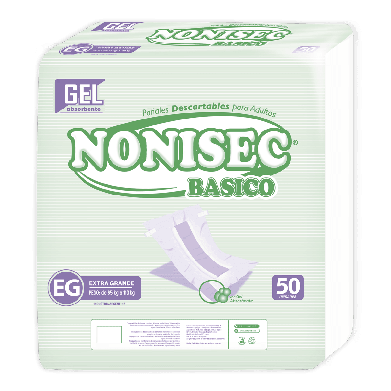NONISEC PAÑAL P/ADULTO x50u EG C/G