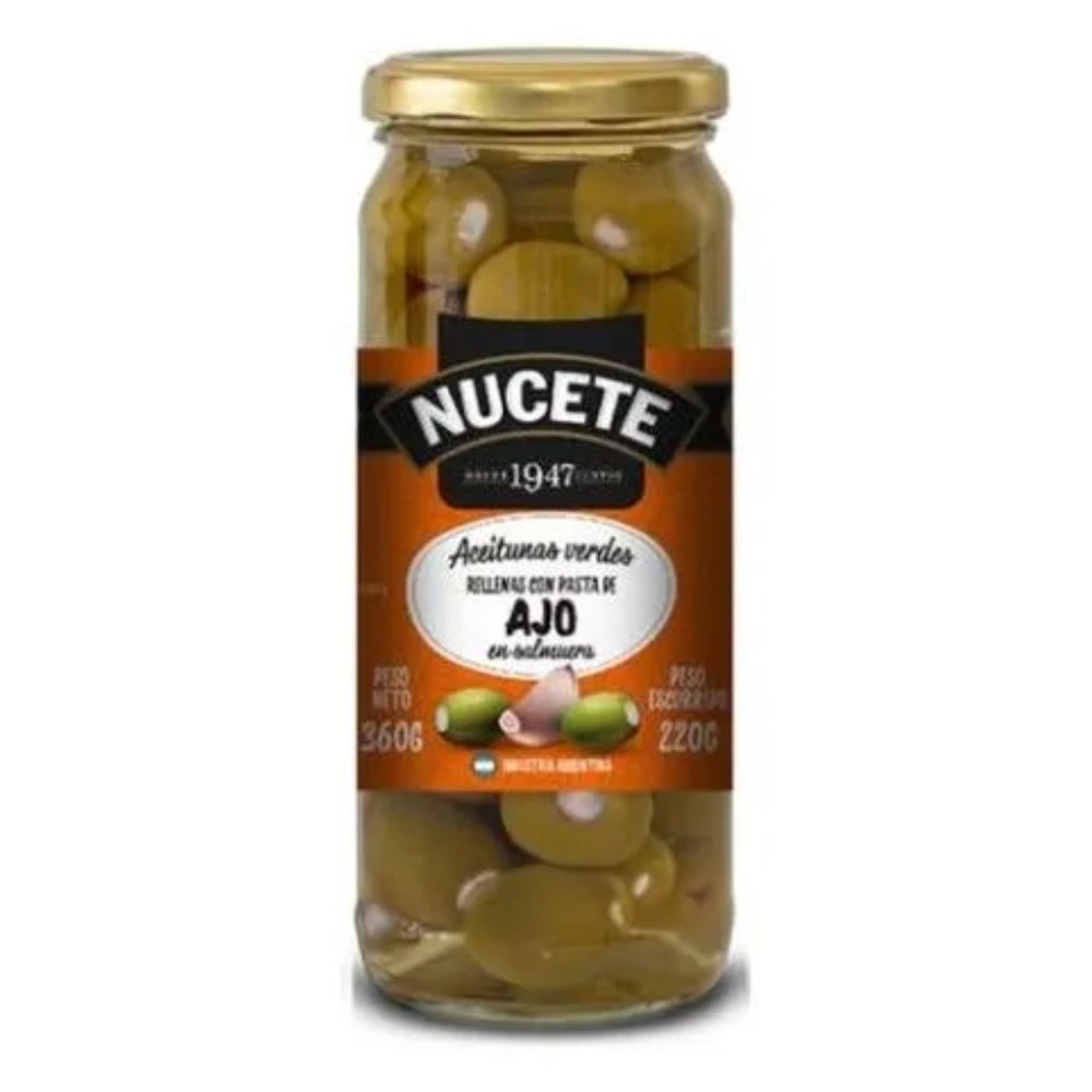 NUCETE ACEITUNA VERDE x330g RELL C/AJO