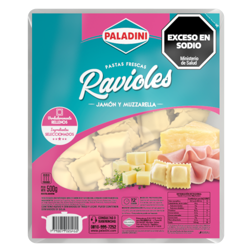 PALADINI RAVIOLES x500g JAMON-MUZZA