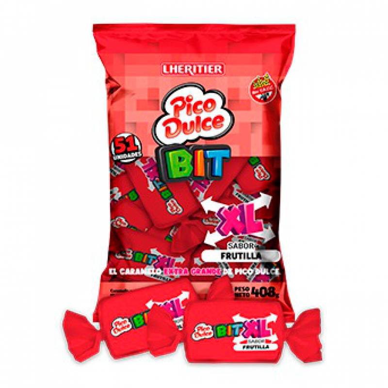 PICO DULCE CARAMELOS x408g FRUTILLA