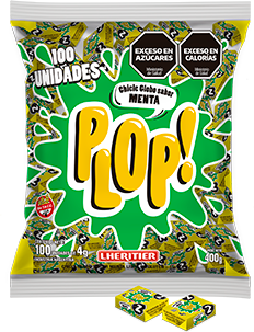 PLOP CHICLE BLISTER x400g MENTA