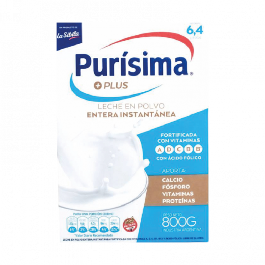 PURISIMA LECHE POLVO x800g ENTERA
