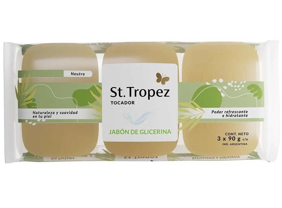 SAINT TROPEZ JABON TOC 3x90g GLICE NEUTRO