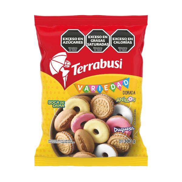 TERRABUSI GALLETA VARIEDAD x300g DORADA