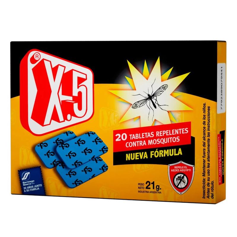 X5 TABLETAS REPEL MOSQUITOS x20u