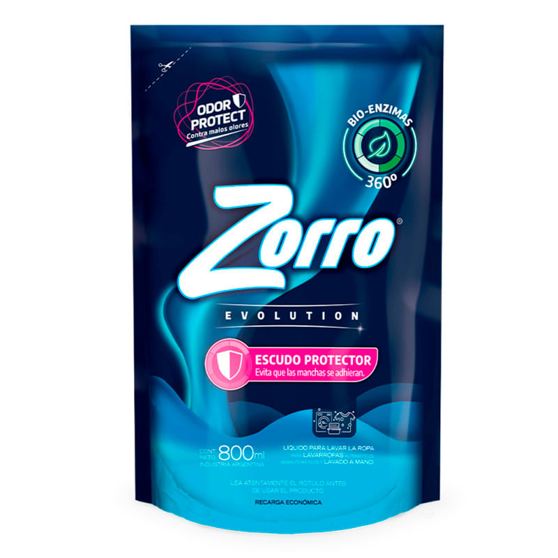 ZORRO JAB LIQUIDO x800ml DP EVOL ESCUDO