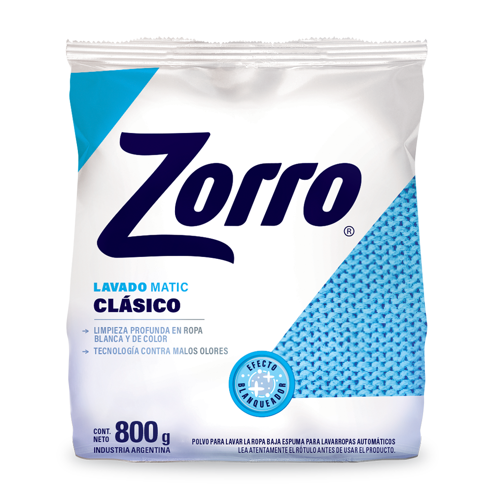 ZORRO JAB POLVO x800g MATIC CLASICO