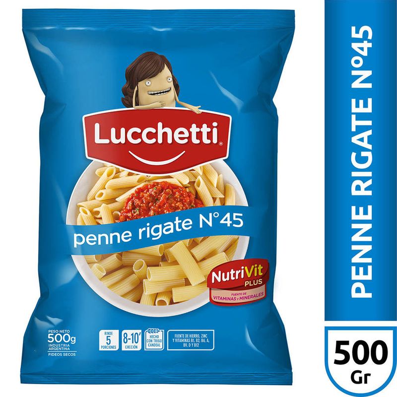LUCCHETTI FIDEO x500g PENNE RIGATE N45