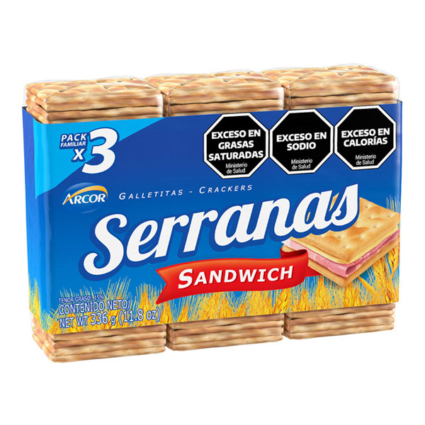 SERRANAS GALLETAS 3x112g SANDWICH