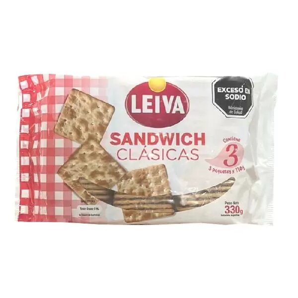 LEIVA GALLETA x330g SANDW CLA