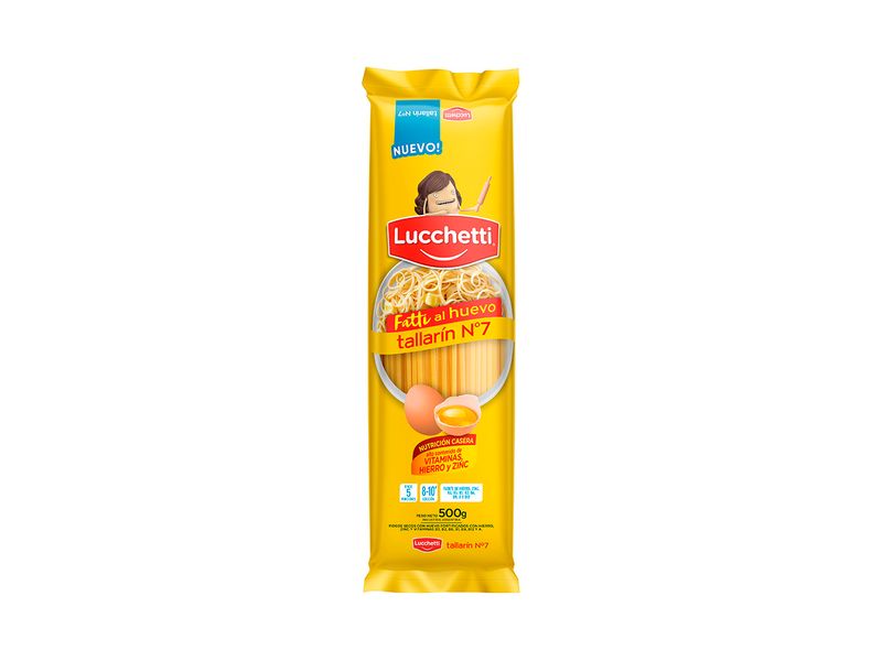 LUCCHETTI FIDEO x500g TALLARIN N7 HUEVO
