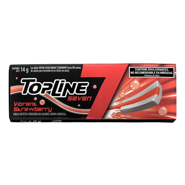 TOPLINE 7 CHICLE x1u VIBRANT STRAWBERRY